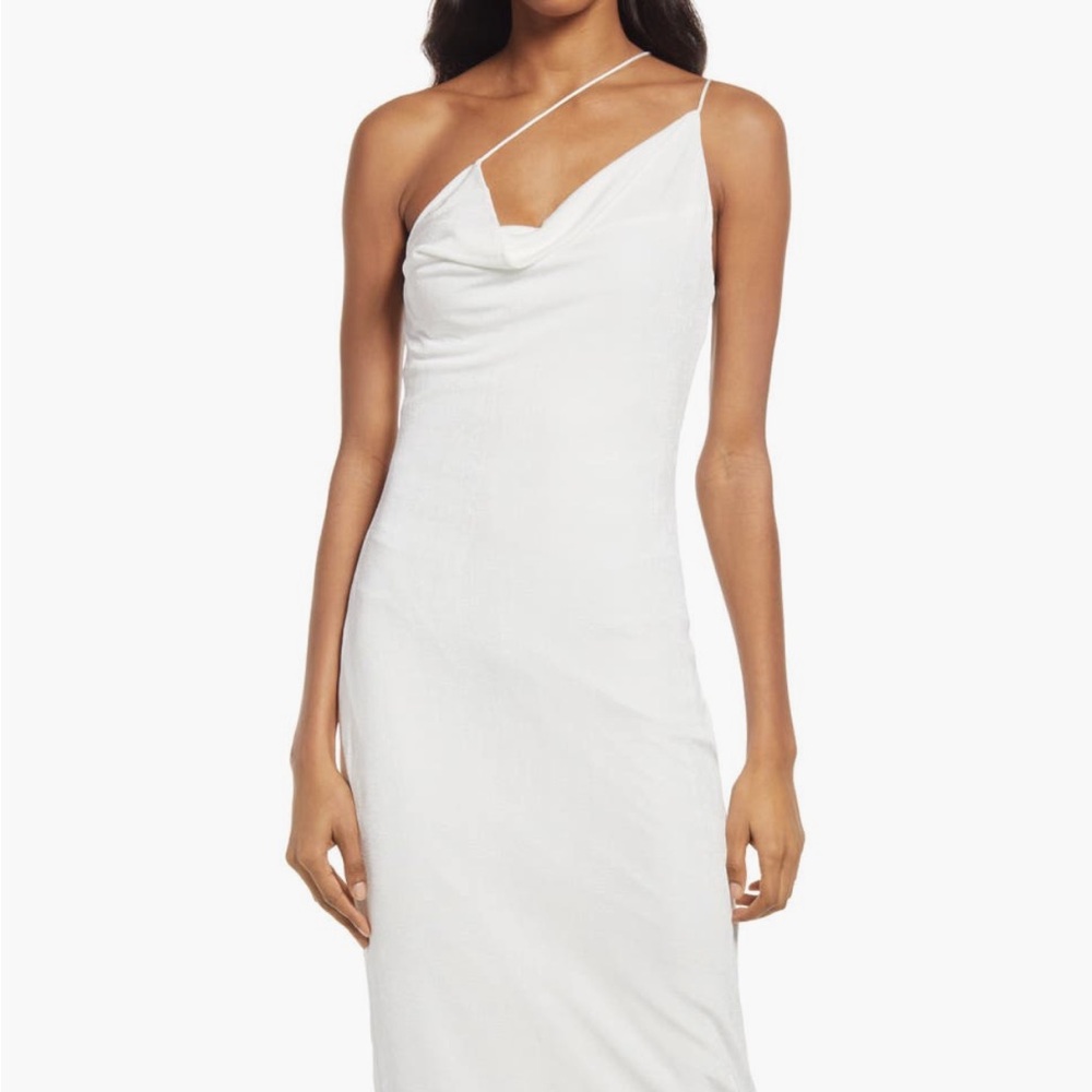 Saira Asymmetrical Cowl New Cocktail Dress‎